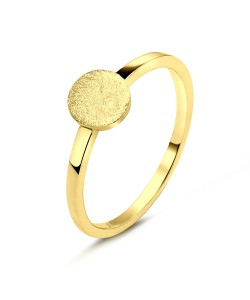 Gold Plated Silver Ring Matt Designed NSR-2784-B-GP